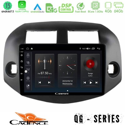 Cadence QG Series 8Core Android13 4+64GB Toyota Rav4 2006-2012 Navigation Multimedia Tablet 10