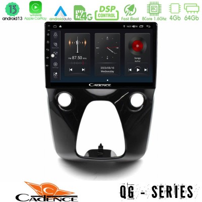 Cadence QG Series 8Core Android13 4+64GB Toyota Aygo | Citroen C1 | Peugeot 108 Navigation Multimedia 10