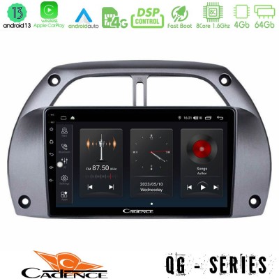 Cadence QG Series 8Core Android13 4+64GB Toyota RAV4 2001 - 2006 Navigation Multimedia Tablet 9