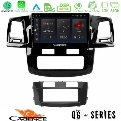 Cadence QG Series 8Core Android13 4+64GB Toyota Hilux 2007-2011 Navigation Multimedia Tablet 9