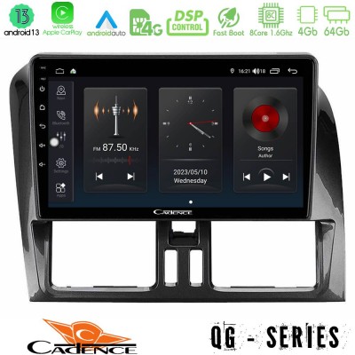 Cadence QG Series 8Core Android13 4+64GB Volvo XC60 2009-2012 Navigation Multimedia Tablet 9