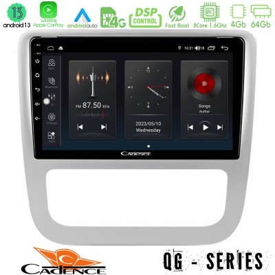 Cadence QG Series 8Core Android13 4+64GB VW Scirocco 2008-2014 Navigation Multimedia Tablet 9