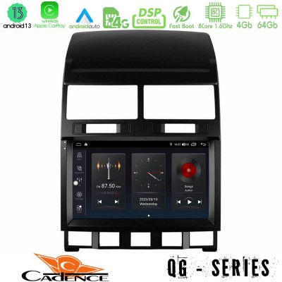 Cadence QG Series 8Core Android13 4+64GB VW Touareg 2002 – 2010 Navigation Multimedia Tablet 9