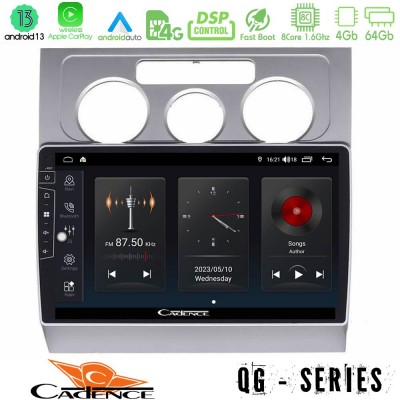 Cadence QG Series 8Core Android13 4+64GB VW Touran 2003-2011 Navigation Multimedia Tablet 10