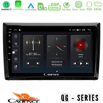 Cadence QG Series 8Core Android13 4+64GB VW Beetle Navigation Multimedia Tablet 9