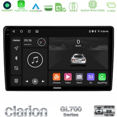 Clarion GL700 Series 8Core Android11 4+64GB Volvo S60 2010-2018 Navigation Multimedia Tablet 9