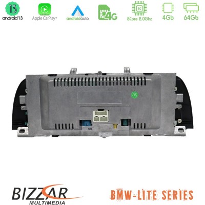 Bizzar Lite Series BMW 5 Series F10/F11 CIC Android13 8Core (4+64GB) Navigation Multimedia 10.25″ HD (OEM Style)