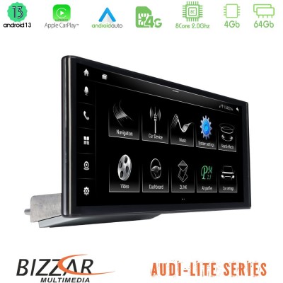 Bizzar Lite Series Audi A4/A5 (B9) 2016-> Android13 8Core (4+64GB) Navigation Multimedia 10.25″ HD