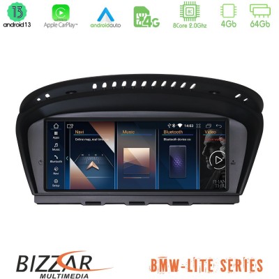 Bizzar Lite Series BMW 3er/5er/6er (E90/E60/E63) Android13 8Core (4+64GB) Navigation Multimedia 8.8″ HD