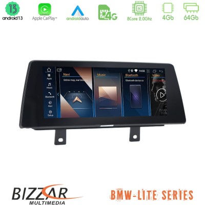 Bizzar Lite Series BMW 1series F20/F22 Android13 8Core (4+64GB) Navigation Multimedia 10.25″HD