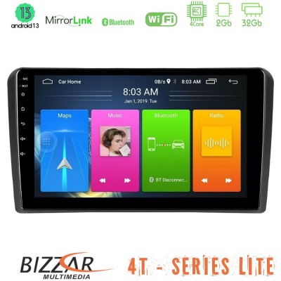 Bizzar 4T Series Audi A3 8P 4Core Android13 2+32GB Navigation Multimedia Tablet 9