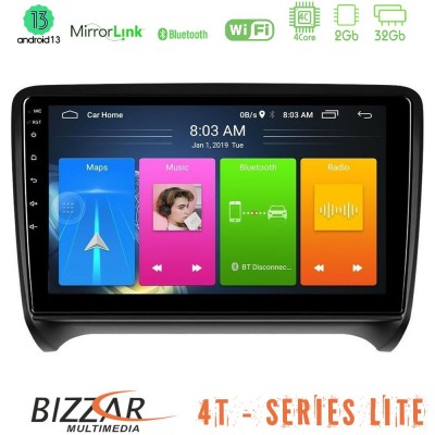 Bizzar 4T Series Audi TT B7 4Core Android13 2+32GB Navigation Multimedia Tablet 9