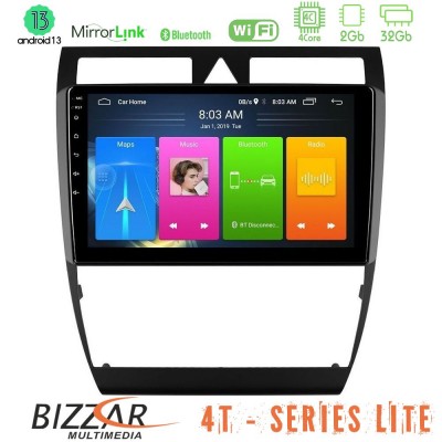 Bizzar 4T Series Audi A6 (C5) 1997-2004 4Core Android13 2+32GB Navigation Multimedia Tablet 9