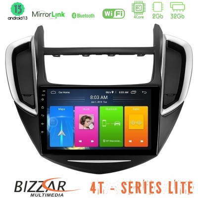 Bizzar 4T Series Chevrolet Trax 2013-2020 4Core Android13 2+32GB Navigation Multimedia Tablet 9