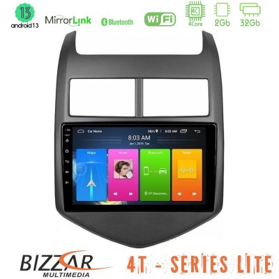 Bizzar 4T Series Chevrolet Aveo 2011-2017 4Core Android13 2+32GB Navigation Multimedia Tablet 9