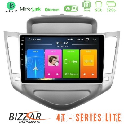 Bizzar 4T Series Chevrolet Cruze 2009-2012 4Core Android13 2+32GB Navigation Multimedia Tablet 9