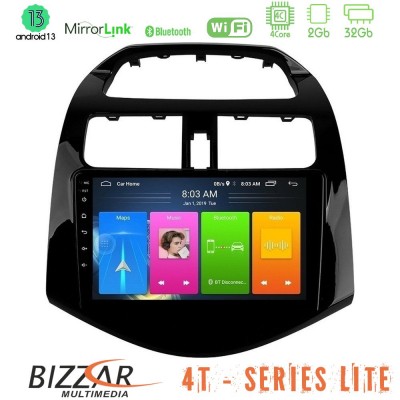 Bizzar 4T Series Chevrolet Spark 2009-2015 4Core Android13 2+32GB Navigation Multimedia Tablet 9