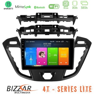 Bizzar 4T Series Ford Transit Custom/Tourneo Custom 4Core Android13 2+32GB Navigation Multimedia Tablet 9