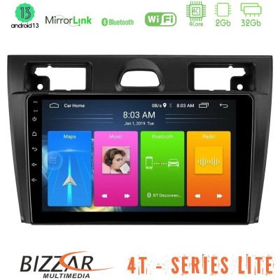 Bizzar 4T Series Ford Fiesta/Fusion 4Core Android13 2+32GB Navigation Multimedia Tablet 9