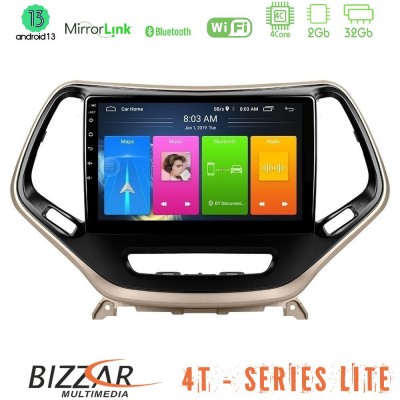 Bizzar 4T Series Jeep Cherokee 2014-2019 4Core Android13 2+32GB Navigation Multimedia Tablet 9