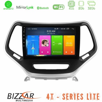 Bizzar 4T Series Jeep Cherokee 2014-2019 4core Android13 2+32GB Navigation Multimedia Tablet 9