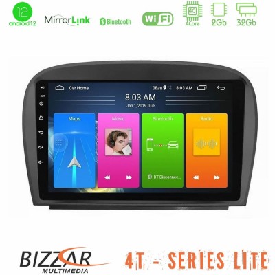 Bizzar 4T Series Mercedes SL Class 2005-2011 4Core Android13 2+32GB Navigation Multimedia Tablet 9