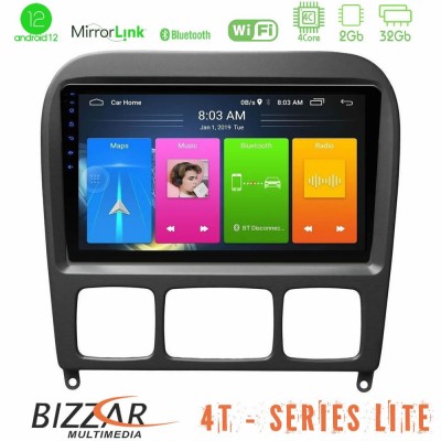 Bizzar 4T Series Mercedes S Class 1999-2004 (W220) 4core Android13 2+32GB Navigation Multimedia Tablet 9″