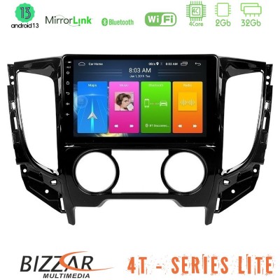 Bizzar 4T Series Mitsubishi L200 2016-> & Fiat Fullback (Manual A/C) 4Core Android13 2+32GB Navigation Multimedia Tablet 9