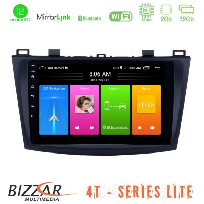 Bizzar 4T Series Mazda 3 2009-2014 4Core Android13 2+32GB Navigation Multimedia Tablet 9