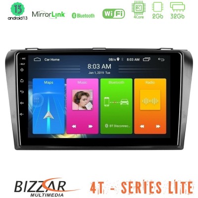 Bizzar 4T Series Mazda 3 2004-2009 4Core Android13 2+32GB Navigation Multimedia Tablet 9