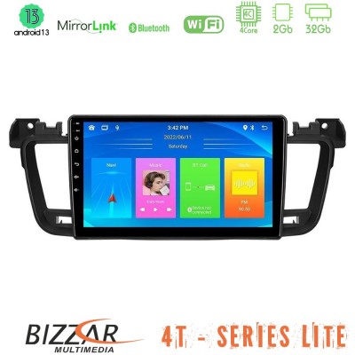 Bizzar 4T Series Peugeot 508 2010-2018 4Core Android13 2+32GB Navigation Multimedia Tablet 9