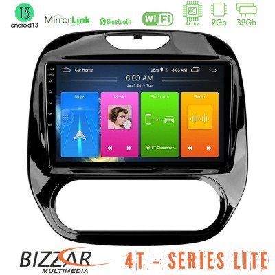 Bizzar 4T Series Renault Captur 2013-2019 (Manual AC) 4Core Android13 2+32GB Navigation Multimedia Tablet 9