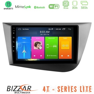 Bizzar 4T Series Seat Leon 4Core Android13 2+32GB Navigation Multimedia Tablet 9