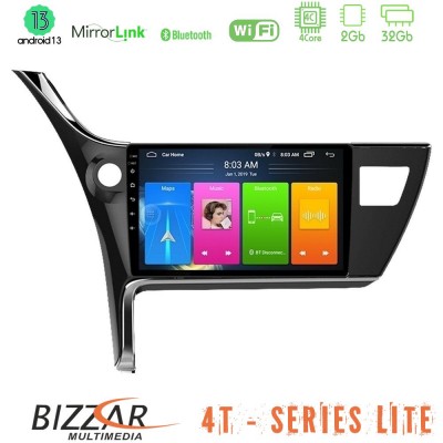 Bizzar 4T Series Toyota Corolla 2017-2018 4Core Android13 2+32GB Navigation Multimedia Tablet 10