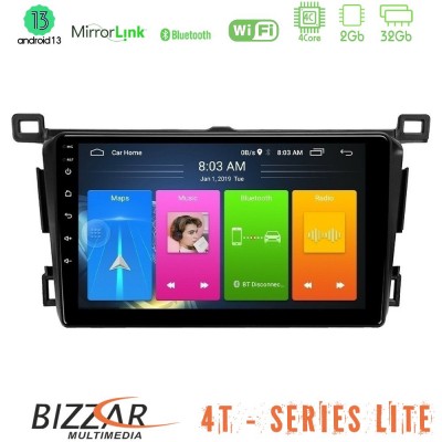 Bizzar 4T Series Toyota RAV4 2013-2018 4Core Android13 2+32GB Navigation Multimedia Tablet 9