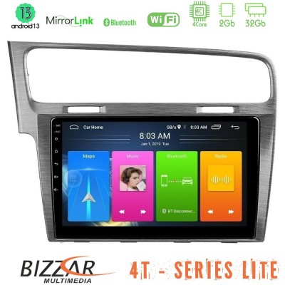 Bizzar 4T Series VW GOLF 7 4Core Android13 2+32GB Navigation Multimedia Tablet 10