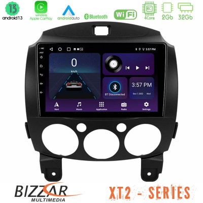 Bizzar XT2 Series 4Core Android13 2+32GB Mazda 2 2008-2014 Navigation Multimedia Tablet 9