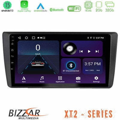 Bizzar XT2 Series Skoda Octavia 2004-2012 4Core Android13 2+32GB Navigation Multimedia Tablet 9″