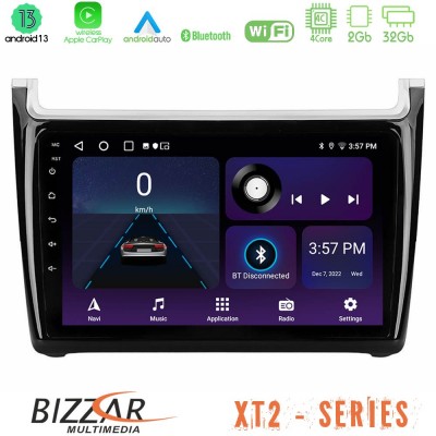 Bizzar XT2 Series 4Core Android13 2+32GB Vw Polo Navigation Multimedia Tablet 9