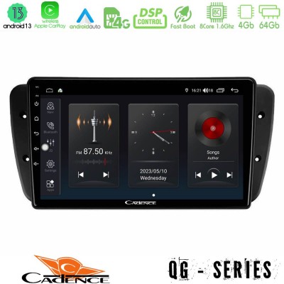 Cadence QG Series 8Core Android13 4+64GB Seat Ibiza 2008-2012 Navigation Multimedia Tablet 9