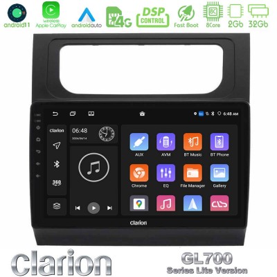 Clarion GL700 Lite Series 8Core Android11 2+32GB VW Touran 2011-2015 Navigation Multimedia Tablet 10