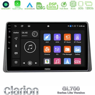 Clarion GL700 Lite Series 8Core Android11 6+128GB Dacia Duster 2019-> Navigation Multimedia Tablet 9