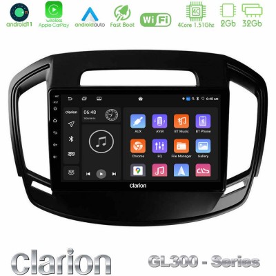 Clarion GL300 Series 4Core Android11 2+32GB Opel Insignia 2014-2017 Navigation Multimedia Tablet 9