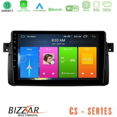 Bizzar CS Series 4Core Android13 2+32GB BMW E46 Navigation Multimedia Tablet 9