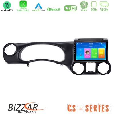 Bizzar CS Series 4Core Android13 2+32GB Jeep Wrangler 2011-2014 Navigation Multimedia Tablet 10