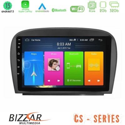 Bizzar CS Series 4Core Android13 2+32GB Mercedes SL Class 2005-2011 Navigation Multimedia Tablet 9