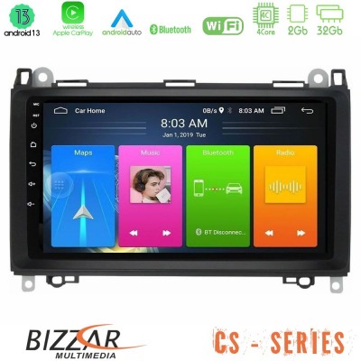 Bizzar CS Series 4Core Android13 2+32GB Mercedes A/B/Vito/Sprinter Class Navigation Multimedia Tablet 9