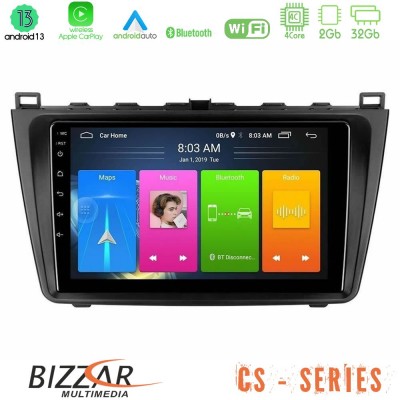 Bizzar CS Series 4Core Android13 2+32GB Mazda 6 2008-2012 Navigation Multimedia Tablet 9