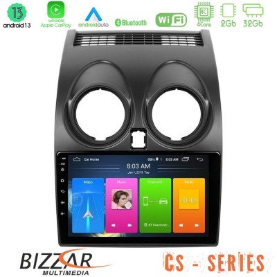 Bizzar CS Series 4Core Android13 2+32GB Nissan Qashqai J10 Navigation Multimedia Tablet 9