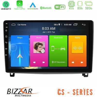 Bizzar CS Series 4Core Android13 2+32GB Peugeot 407 Navigation Multimedia Tablet 9